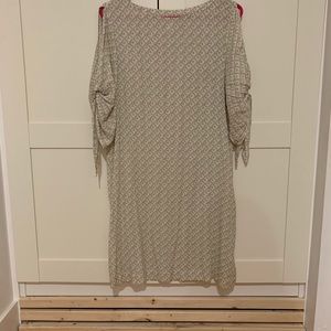 H&M print dress with tie sleeves